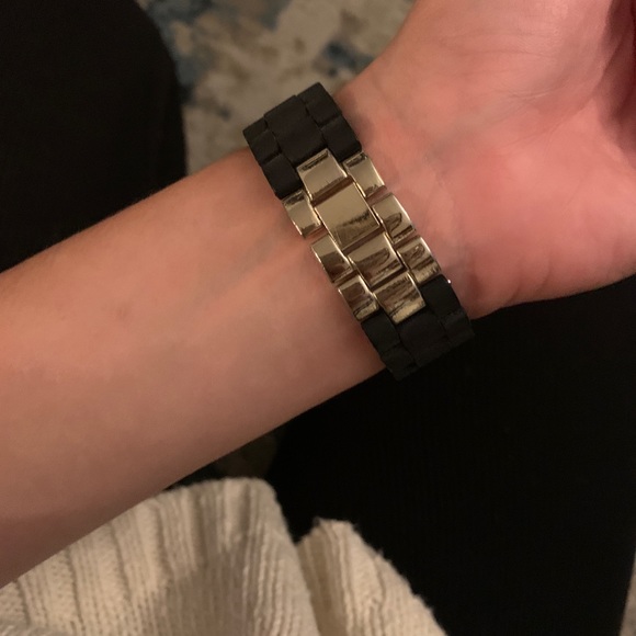 Black & Gold Rubber Watch - Picture 2 of 2